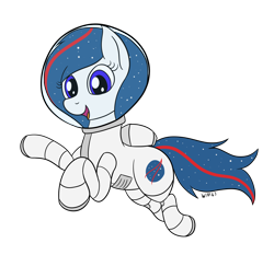 Size: 2324x2164 | Tagged: safe, artist:wapamario63, oc, oc only, oc:nasapone, earth pony, pony, cute, female, flat colors, floating, looking at you, mare, simple background, solo, spacesuit, transparent background