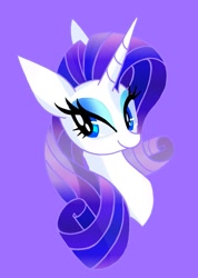 Size: 641x900 | Tagged: safe, artist:stacy_165cut, derpibooru import, oc, oc only, pony, unicorn, bust, female, horn, looking at you, mare, purple background, simple background, solo