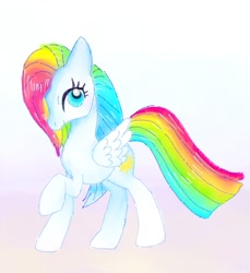 Size: 779x850 | Tagged: safe, artist:stacy_165cut, derpibooru import, pegasus, pony, g1, female, folded wings, mare, profile, raised hoof, raised leg, simple background, solo, starshine (g1), white background, wings