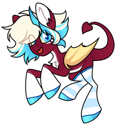 Size: 1600x1661 | Tagged: safe, artist:moonert, derpibooru import, oc, oc only, bat pony, pony, :p, bat pony oc, bat wings, chest fluff, clothes, eye clipping through hair, female, hoof polish, mare, simple background, smiling, socks, solo, striped socks, tongue, tongue out, transparent background, wings