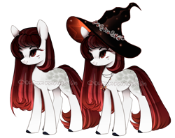 Size: 1280x1013 | Tagged: safe, artist:dammmnation, derpibooru import, oc, oc only, earth pony, pony, duo, earth pony oc, eyelashes, female, hat, jewelry, mare, necklace, simple background, smiling, transparent background, witch hat