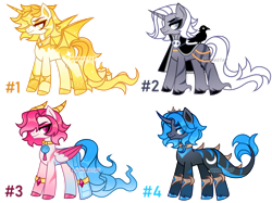 Size: 1280x959 | Tagged: safe, artist:mirrastat, derpibooru import, oc, alicorn, bat pony, bat pony alicorn, bird, crow, pegasus, pony, unicorn, alicorn oc, base used, bat wings, horn, male, pegasus oc, simple background, stallion, transparent background, unicorn oc, wings