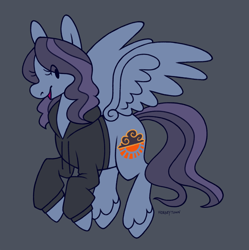 Size: 2472x2478 | Tagged: safe, artist:horseytown, derpibooru import, oc, oc only, pegasus, pony, clothes, hoodie, simple background, solo