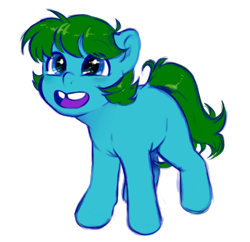 Size: 3545x3425 | Tagged: safe, artist:henyoki, derpibooru import, oc, oc only, earth pony, pony, cute, earth pony oc, female, filly, foal, full body, high res, hooves, open mouth, open smile, simple background, smiling, solo, standing, transparent background