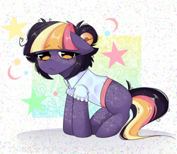 Size: 3534x3084 | Tagged: safe, artist:franshushu, derpibooru import, oc, earth pony, advertisement, clothes, commission, commission info, cute, freckles, moon, sleeping, sleepy, solo, stars, tired