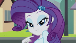 Size: 1280x720 | Tagged: safe, derpibooru import, screencap, rarity, equestria girls, player piano, beautiful, bedroom eyes, cute, eyelashes, female, looking at you, raribetes, seductive look, smiling, solo