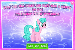 Size: 1031x688 | Tagged: safe, derpibooru import, aquamarine, earth pony, pony, advertisement, female, gameloft, mare, official, older aquamarine, solo