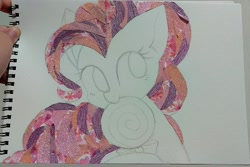 Size: 1495x999 | Tagged: safe, artist:namaenonaipony, derpibooru import, pinkie pie, solo, traditional art, wip