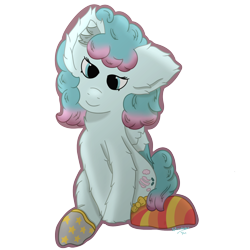 Size: 2000x2000 | Tagged: safe, artist:spiroudada, derpibooru import, oc, oc only, pegasus, pony, clothes, cute, ear fluff, ears, pegasus oc, simple background, sitting, socks, solo, striped socks, transparent background