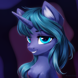 Size: 2000x2000 | Tagged: safe, artist:inowiseei, derpibooru import, oc, oc:arclight, pony, unicorn, bust, female, mare, portrait, solo