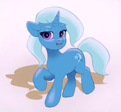 Size: 842x773 | Tagged: safe, artist:escapist, derpibooru import, trixie, pony, unicorn, female, looking at you, mare, raised hoof, raised leg, solo