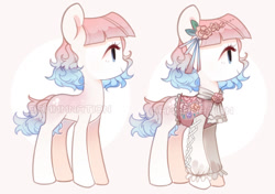 Size: 799x563 | Tagged: safe, artist:dammmnation, derpibooru import, oc, oc only, earth pony, pony, abstract background, clothes, duo, earth pony oc, eyelashes, female, floral head wreath, flower, mare, smiling