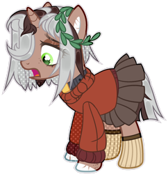 Size: 1920x1985 | Tagged: safe, artist:toffeelavender, derpibooru import, oc, oc only, pony, unicorn, base used, clothes, eyelashes, female, hair over one eye, horn, mare, simple background, skirt, socks, solo, transparent background, unicorn oc