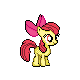 Size: 80x80 | Tagged: safe, artist:kevfin, derpibooru import, apple bloom, earth pony, pony, female, filly, foal, pixel art, simple background, solo, transparent background