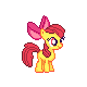 Size: 80x80 | Tagged: safe, artist:kevfin, derpibooru import, apple bloom, earth pony, pony, female, filly, foal, pixel art, simple background, solo, transparent background