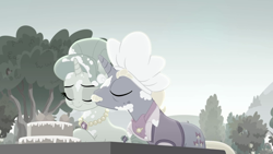 Size: 1920x1080 | Tagged: safe, derpibooru import, screencap, rainbow roadtrip, kissing, mr. hoofington, mrs. hoofington