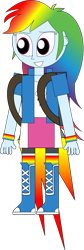 Size: 369x1101 | Tagged: safe, artist:rupahrusyaidi, derpibooru import, rainbow dash, equestria girls, clothes, cutie mark on clothes, flying, jetpack, simple background, solo, transparent background