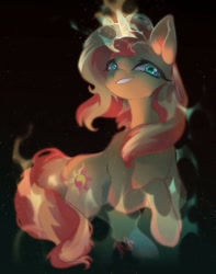 Size: 805x1024 | Tagged: artist needed, source needed, safe, derpibooru import, sunset shimmer, pony, unicorn, female, solo
