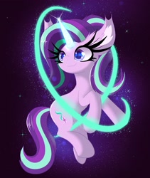 Size: 3464x4096 | Tagged: safe, artist:windykirin, derpibooru import, starlight glimmer, pony, unicorn, female, glowing, glowing horn, horn, solo