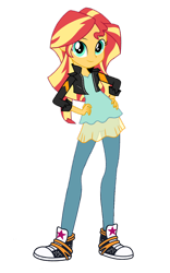 Size: 1280x2048 | Tagged: safe, artist:mlpfan3991, artist:sugar-loop, derpibooru import, edit, sunset shimmer, better together, equestria girls, game stream, clothes, converse, female, hand on hip, shoes, simple background, sneakers, solo, transparent background, vector, vector edit