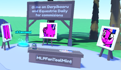 Size: 635x368 | Tagged: safe, artist:mlpfantealmintmoonrise, derpibooru import, twilight sparkle, twilight sparkle (alicorn), alicorn, g4, derpibooru, digital art, equestria daily, meta, photo, pixel art, roblox, screenshots