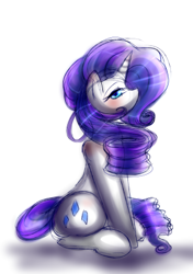 Size: 298x423 | Tagged: safe, artist:kittyliladoptshop, derpibooru import, rarity, pony, unicorn, 2017, female, mare, simple background, solo, white background