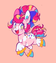 Size: 1021x1160 | Tagged: safe, artist:5tell4r, derpibooru import, pinkie pie, earth pony, :3, alternate hairstyle, colored hooves, happy, looking at you, open mouth, smiling, smiling at you, solo