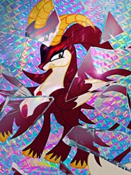 Size: 1080x1440 | Tagged: safe, artist:stacy_165cut, derpibooru import, folded wings, raised hoof, raised leg, solo, wings