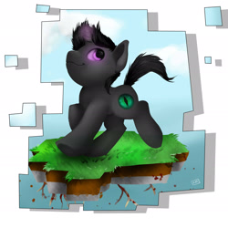 Size: 2449x2449 | Tagged: safe, artist:katemaximova, derpibooru import, pony, unicorn, crossover, enderman, enderpony, horn, male, minecraft, ponified, simple background, solo, white background