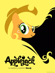 Size: 1240x1652 | Tagged: safe, artist:michael de pippo, derpibooru import, part of a set, applejack, earth pony, pony, bust, comic con, female, mare, official, portrait, poster, solo