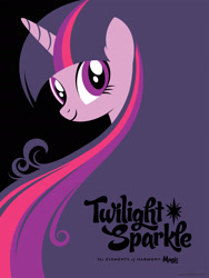 Size: 1240x1652 | Tagged: safe, artist:michael de pippo, derpibooru import, part of a set, twilight sparkle, pony, bust, comic con, female, mare, official, portrait, poster, solo