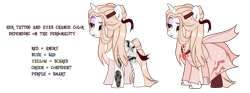 Size: 7037x2620 | Tagged: safe, artist:idkhesoff, derpibooru import, oc, oc only, pony, unicorn, clothes, dress, ear piercing, earring, eyebrow piercing, eyeshadow, female, fingerless gloves, gem, gloves, jewelry, lip piercing, lipstick, makeup, mare, piercing, simple background, skirt, socks, solo, stockings, tattoo, thigh highs, transparent background