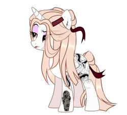 Size: 2888x2620 | Tagged: safe, artist:idkhesoff, derpibooru exclusive, derpibooru import, oc, oc only, pony, unicorn, ear piercing, earring, eyebrow piercing, eyeshadow, female, jewelry, lip piercing, lipstick, makeup, mare, piercing, simple background, solo, tattoo, transparent background