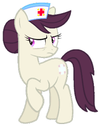 Size: 285x355 | Tagged: safe, artist:lockiesajt, artist:pika-robo, derpibooru import, nursery rhyme, earth pony, pony, female, hat, mare, nurse, nurse hat, raised hoof, raised leg, simple background, transparent background