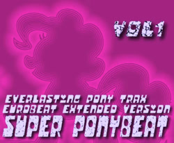 Size: 519x428 | Tagged: safe, derpibooru import, pinkie pie, earth pony, pony, cover art, female, mare, smiling, super ponybeat, text, youtube link