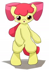 Size: 1897x2737 | Tagged: safe, artist:up_p_ab, derpibooru import, apple bloom, earth pony, pony, bipedal, female, filly, foal, solo