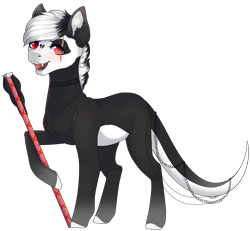 Size: 3157x2921 | Tagged: safe, artist:highrolleryt, derpibooru import, oc, oc only, earth pony, pony, colored hooves, earth pony oc, eye scar, raised hoof, raised leg, scar, simple background, solo, transparent background