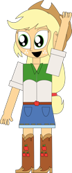 Size: 406x976 | Tagged: safe, artist:rupahrusyaidi, derpibooru import, applejack, equestria girls, 1000 hours in ms paint, boots, cowboy boots, high heel boots, shoes, simple background, solo, transparent background