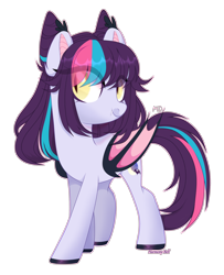 Size: 1956x2406 | Tagged: artist needed, safe, derpibooru import, oc, oc only, oc:sugar night, bat pony, pony, bat pony oc, female, mare, simple background, solo, transparent background