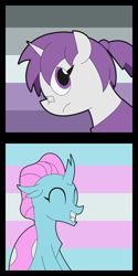 Size: 1000x2000 | Tagged: safe, artist:experimental_gd_inuk, derpibooru import, ocellus, oc, oc:gem inukshuk, changedling, changeling, unicorn, asexual, lgbt, transgender