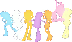 Size: 920x532 | Tagged: safe, artist:pascalmulokozi2, derpibooru import, edit, edited screencap, screencap, applejack, fluttershy, pinkie pie, rainbow dash, rarity, sunset shimmer, twilight sparkle, equestria girls, rainbow rocks, background removed, humane five, humane seven, humane six, simple background, transparent background