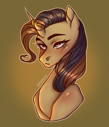 Size: 1851x2160 | Tagged: safe, artist:maslo<3, derpibooru import, oc, oc:rusted gold, pony, unicorn, ring on horn