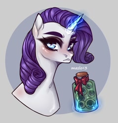 Size: 1100x1150 | Tagged: safe, artist:maslo<3, derpibooru import, pony, unicorn, eyeball, jar