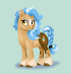 Size: 1200x1250 | Tagged: safe, artist:lasserland, derpibooru import, oc, oc:sdrow land, earth pony, pony, ponysona, solo