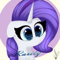 Size: 2000x2000 | Tagged: safe, artist:daftramms, derpibooru import, rarity, pony, unicorn, g4, cute, fanart, simple background