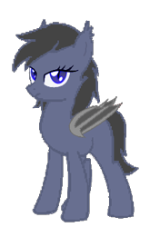 Size: 261x370 | Tagged: safe, artist:abzx, derpibooru import, oc, oc only, oc:零之调律, bat pony, pony, female, show accurate, simple background, solo, transparent background, unhappy