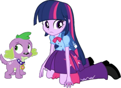 Size: 633x464 | Tagged: safe, artist:pascalmulokozi2, derpibooru import, edit, edited screencap, screencap, spike, twilight sparkle, twilight sparkle (alicorn), alicorn, dog, equestria girls, background removed, female, male, simple background, spike the dog, transparent background