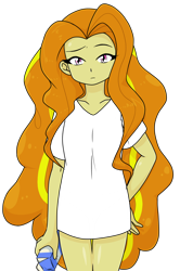 Size: 866x1305 | Tagged: safe, alternate version, artist:batipin, derpibooru import, adagio dazzle, equestria girls, clothes, eyes closed, long hair, looking at you, milk, simple background, solo, transparent background