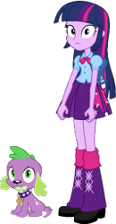 Size: 301x579 | Tagged: safe, artist:pascalmulokozi2, derpibooru import, edit, edited screencap, screencap, spike, twilight sparkle, twilight sparkle (alicorn), alicorn, dog, equestria girls, equestria girls (movie), background removed, female, male, simple background, spike the dog, transparent background