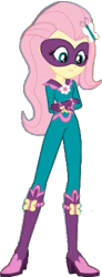 Size: 160x435 | Tagged: safe, artist:pascalmulokozi2, derpibooru import, edit, edited screencap, screencap, fluttershy, saddle rager, equestria girls, movie magic, spoiler:eqg specials, background removed, clothes, costume, female, power ponies, simple background, solo, transparent background